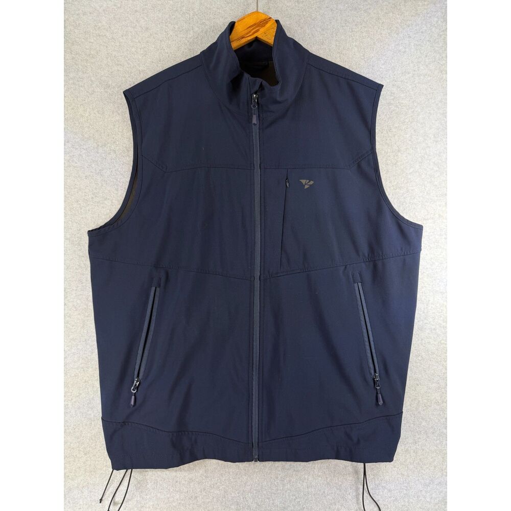 Rodeel Men’s 3XL Navy Blue Softshell Fishing Vest Windproof 3723